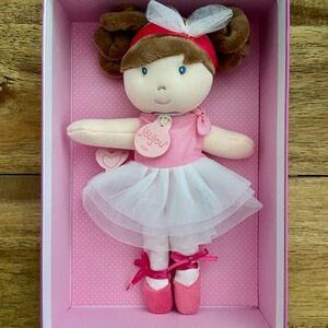 JoliJou- Les Titus Pink and White Ballet Doll-9”